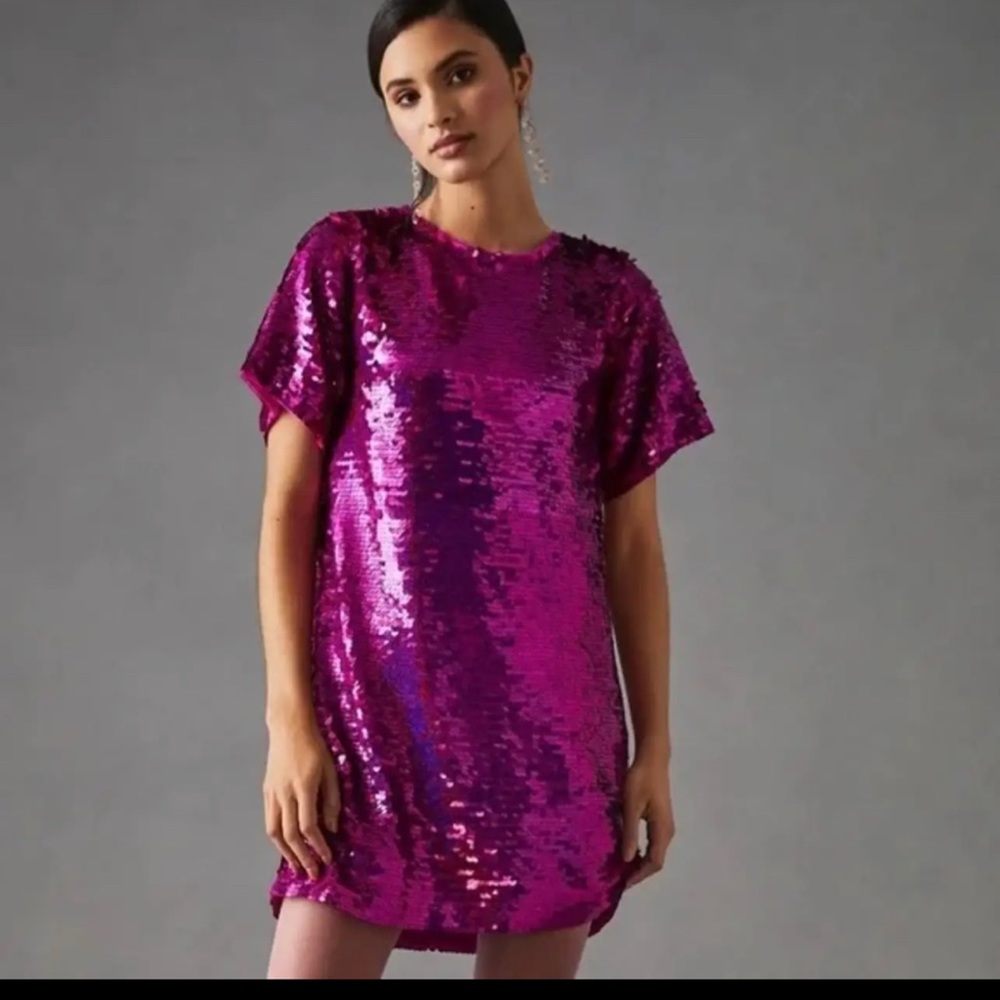 Sequin Shift Dress Anthropologie